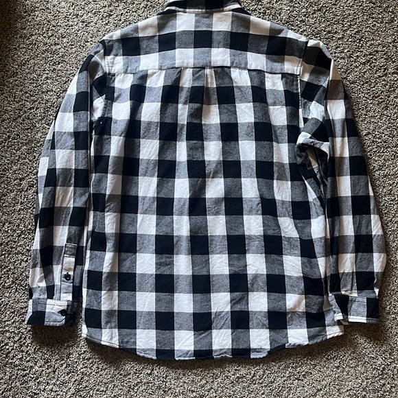 Unisex Revolution Black and White Button Up Flannel Size XL. - Picture 5 of 6